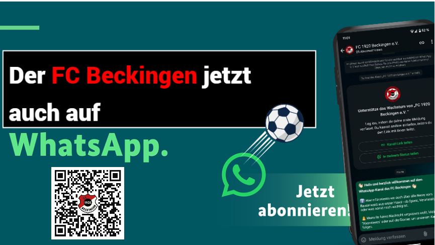 Der FC Beckingen jetzt auch bei Whatsapp